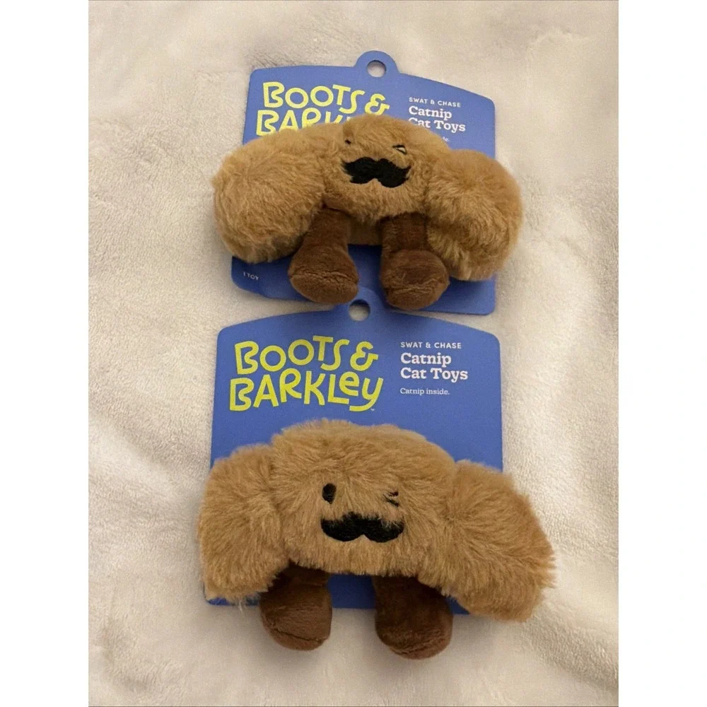 Boot and Barkley Catnip Cat Toys for Indoor Cats 2pack Mustache Wink Man